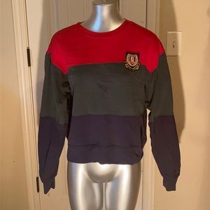 Chaps sweatshirt crewneck green red and blue